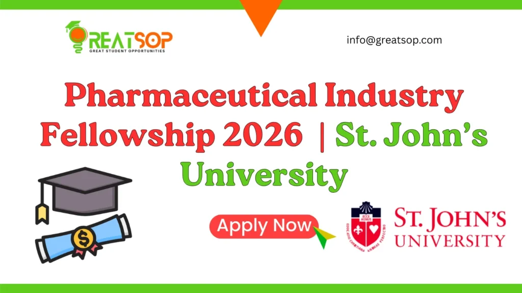 Pharmaceutical Industry Fellowship 2026 | St. John’s University Pharmaceutical Industry Fellowship