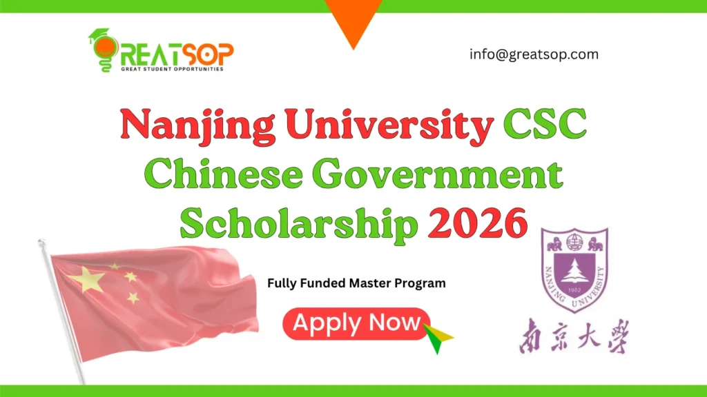 Nanjing University CSC Chinese Government Scholarship 2026 CSC Chinese Government Scholarship