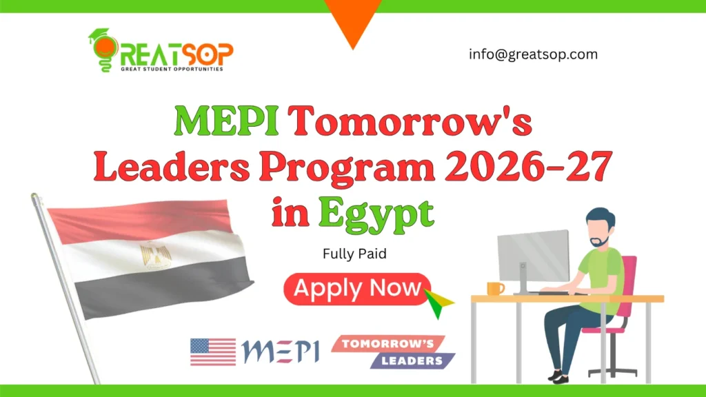 MEPI Tomorrow’s Leaders Program 2026–27 in Egypt MEPI Tomorrow's Leaders Program