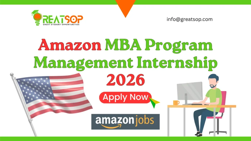 Amazon MBA Program Management Internship 2026 – Apply Now Amazon MBA Program Management Internship